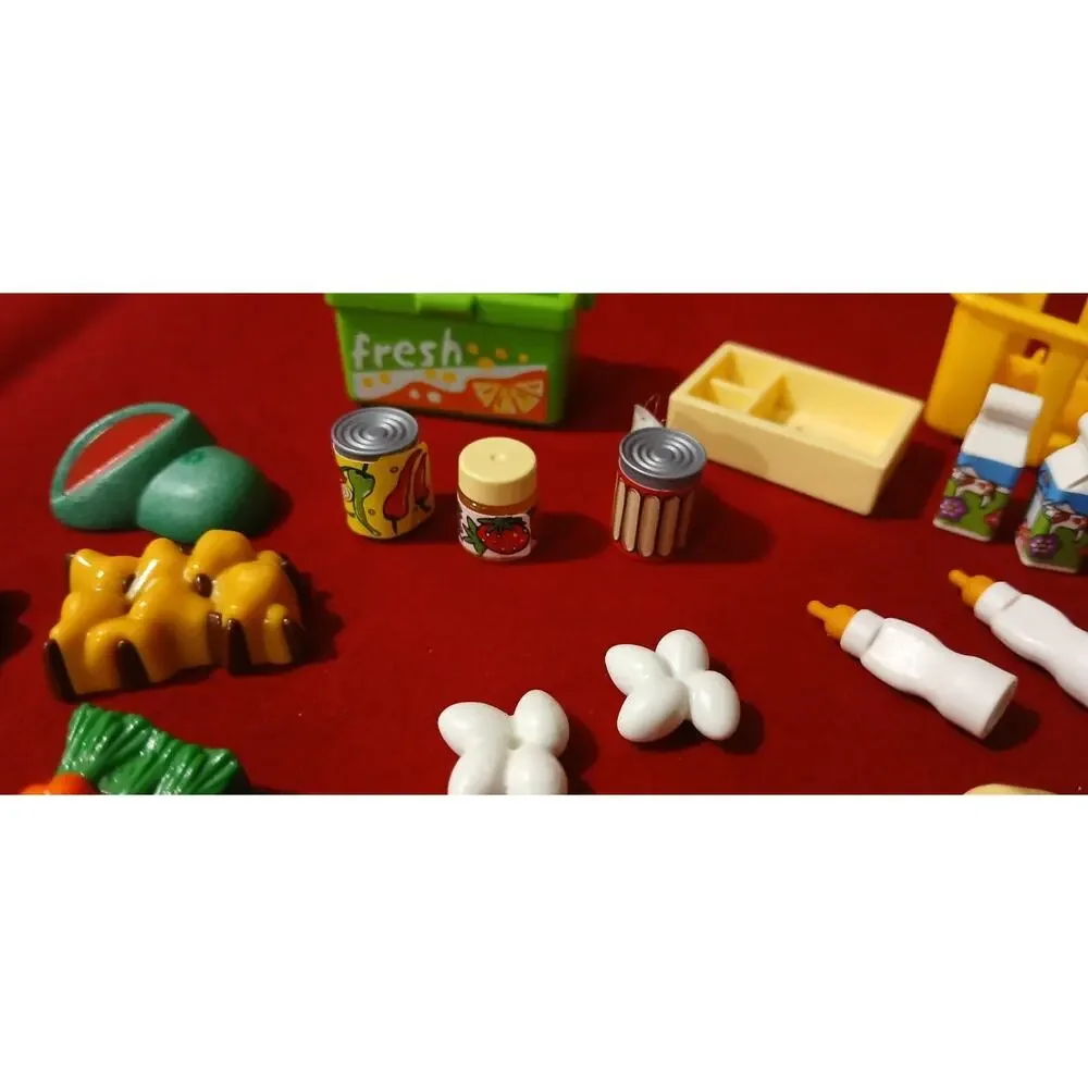 Playmobil Food Veggie Baby Bottle Milk Jugs Eggs Canned Food Grocery Store